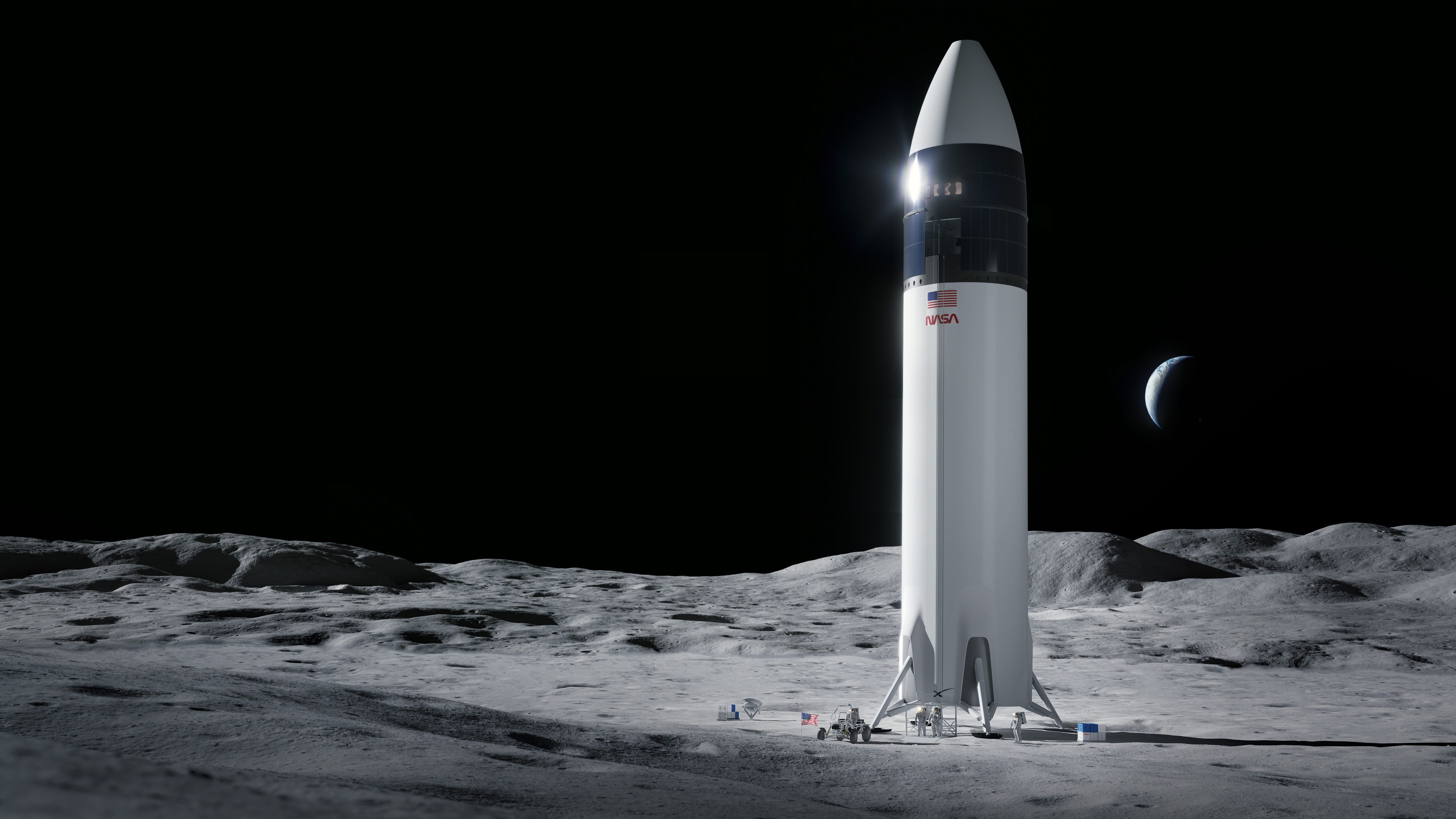 SpaceX selected for future moon missions.