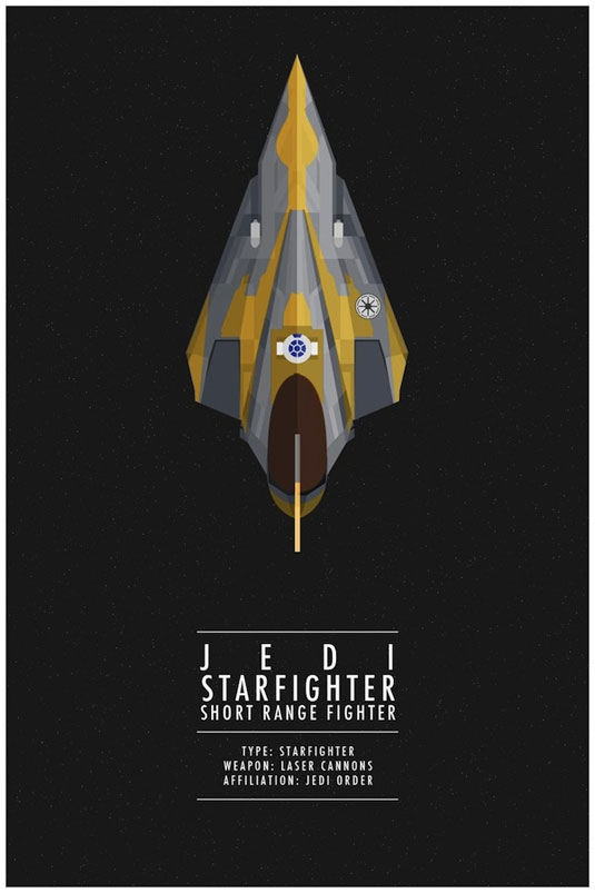 Minimalist posters make Star Wars ships pop Creative Bloq