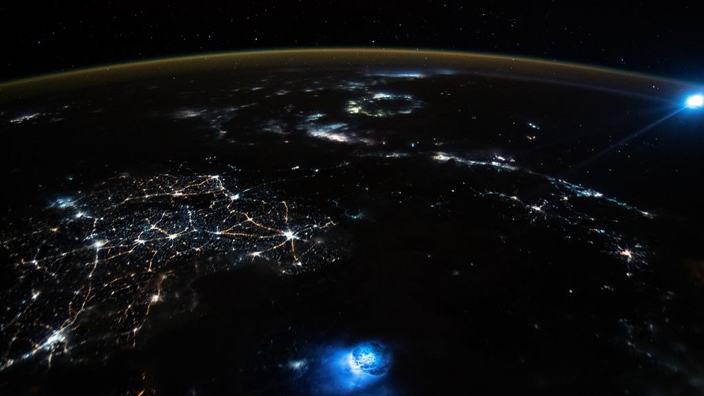 Bizarre blue blobs hover in Earth's atmosphere in stunning astronaut
