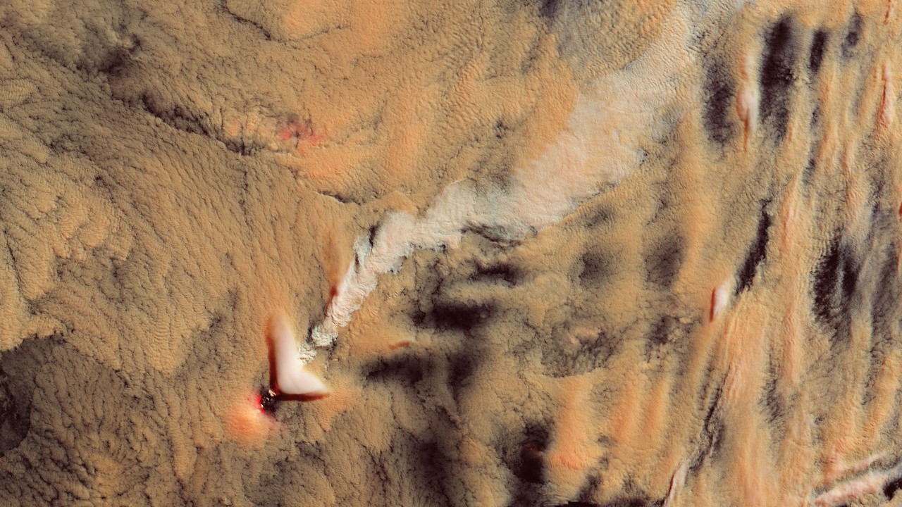 An aerial view of Mount Michael