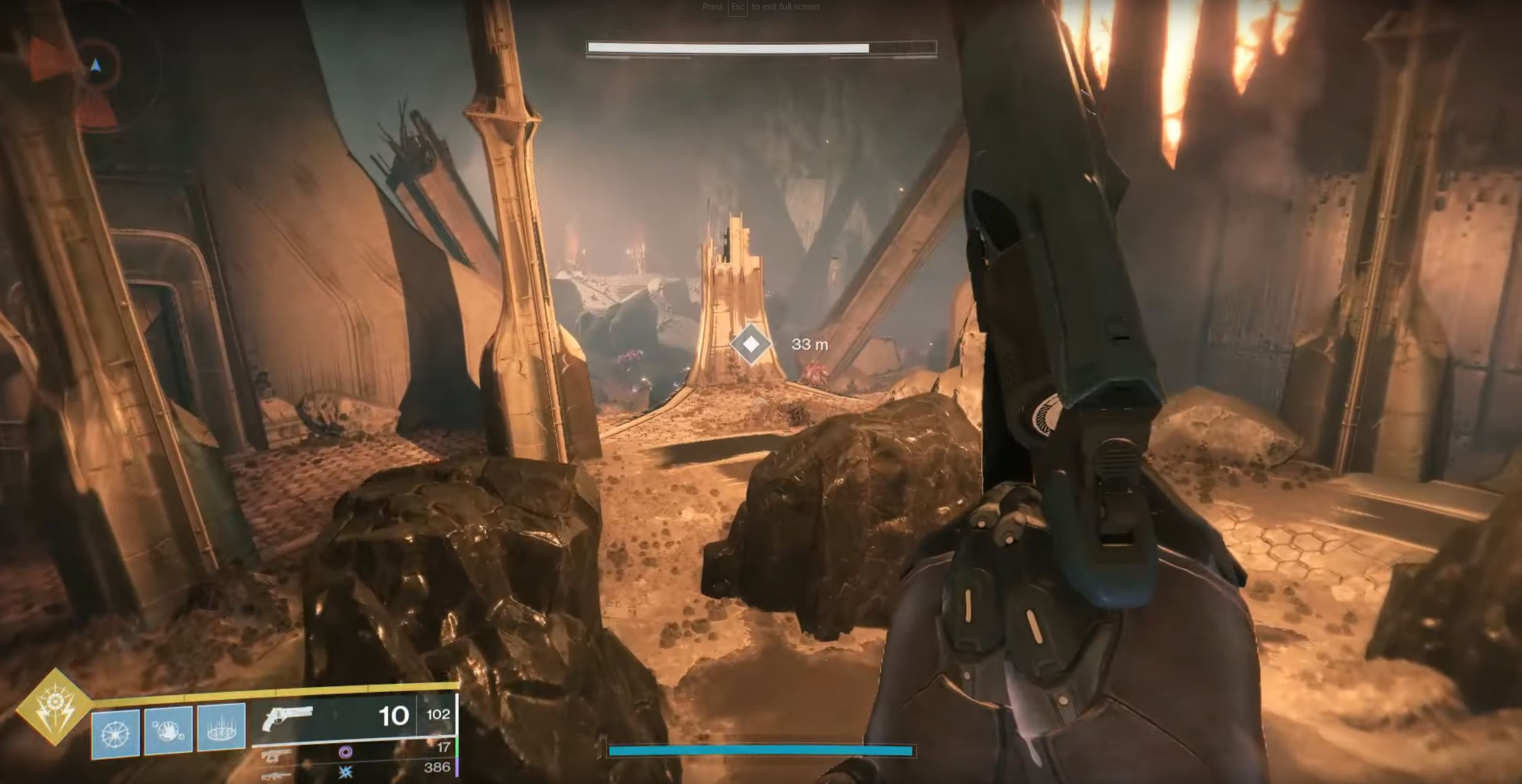 Destiny 2 Necromantic Strand Hall of Wisdom location for the Essence of Brutality quest PC Gamer