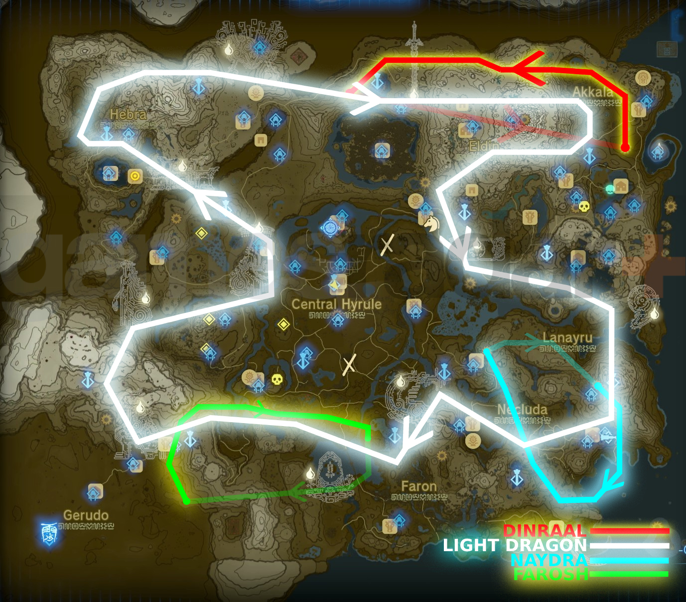 All Dragon paths and locations in Zelda Tears of the Kingdom GamesRadar+