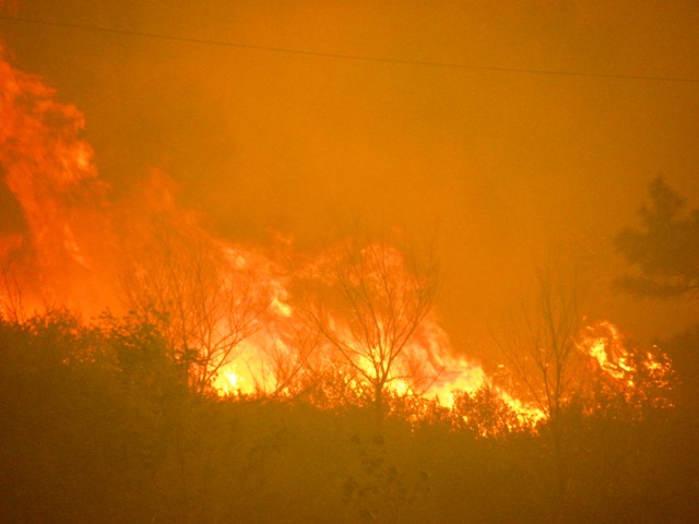 The High Park Fire burning