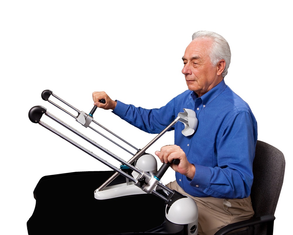 Jim White, Tailwind user, demonstrating use of the device.