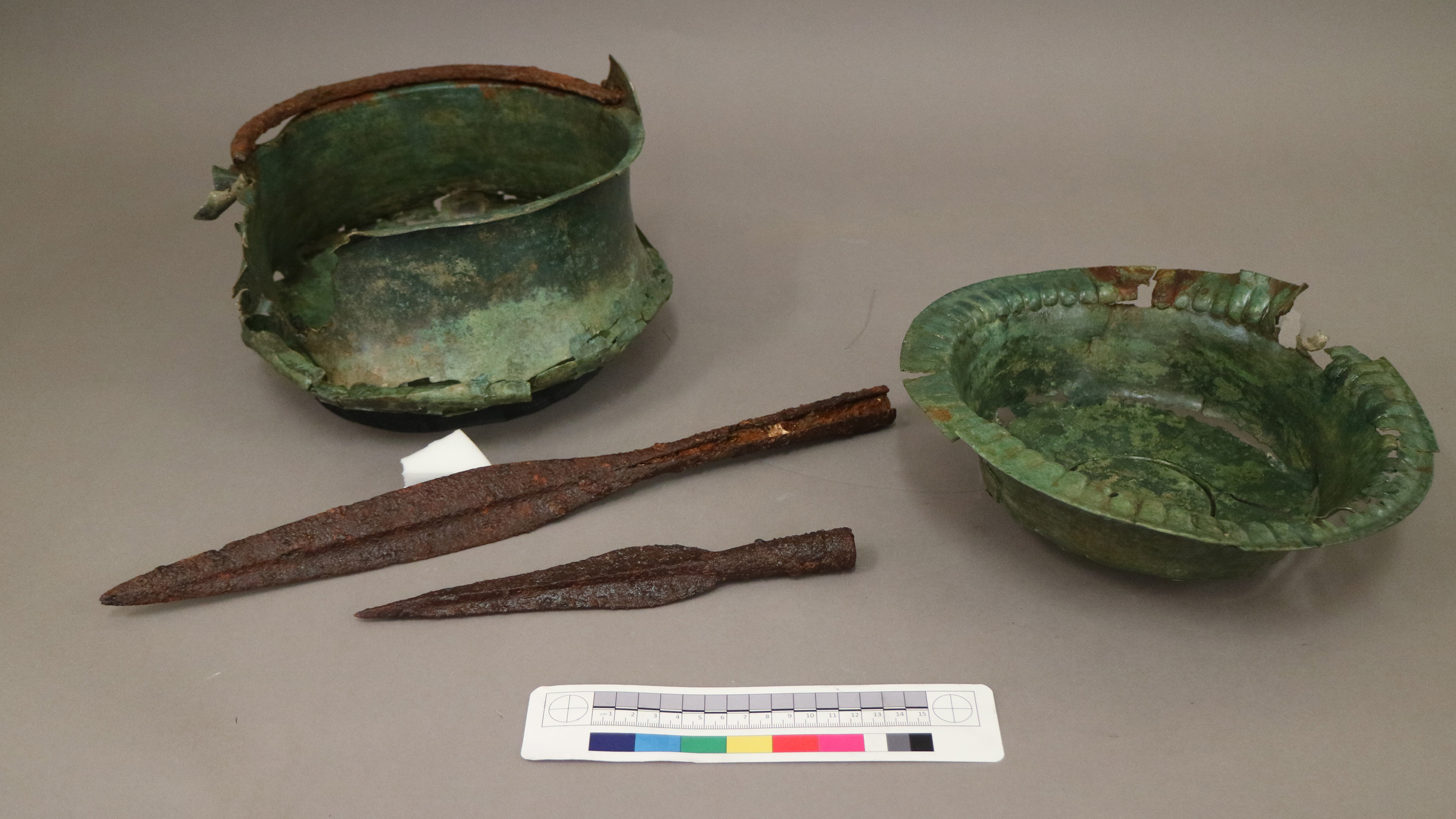 Grave goods buried with the Marlow Warlord indicate he was a high-status individual and probably a local ruler. They included bronze bowls imported to Britain from Belgium or France.