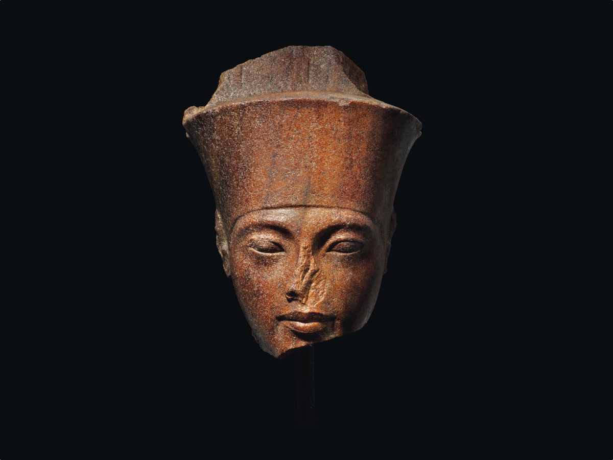 This life-size ancient sculpture depicting the head of King Tut sold for nearly $6 million at Christie�s in London on July 4.
