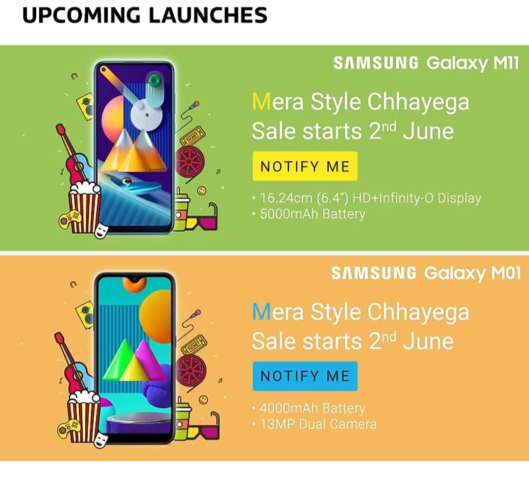 Samsung Galaxy M01, Galaxy M11 expected to launch in India next week TechRadar