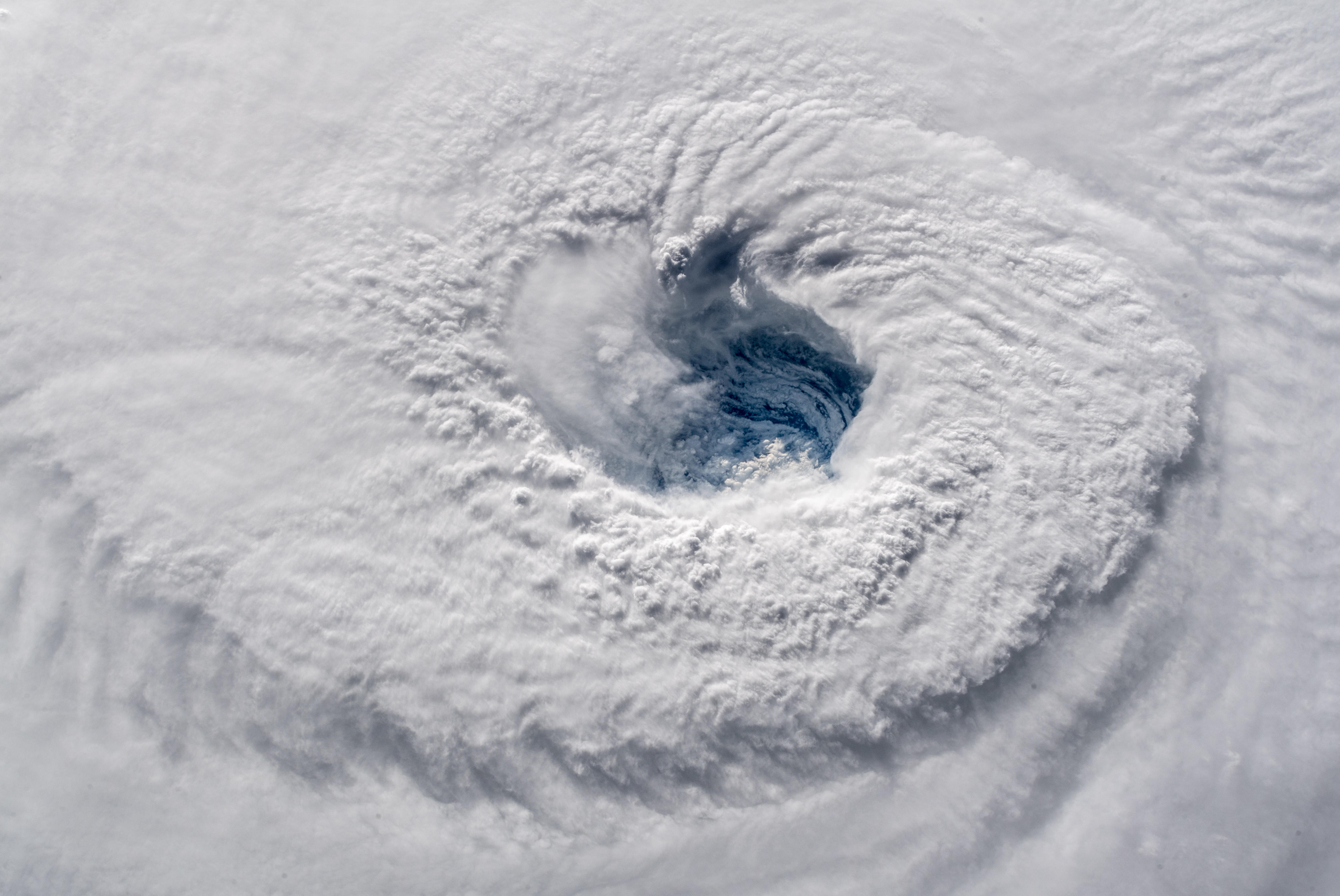Hurricane Florence�s eye is seen from the ISS.