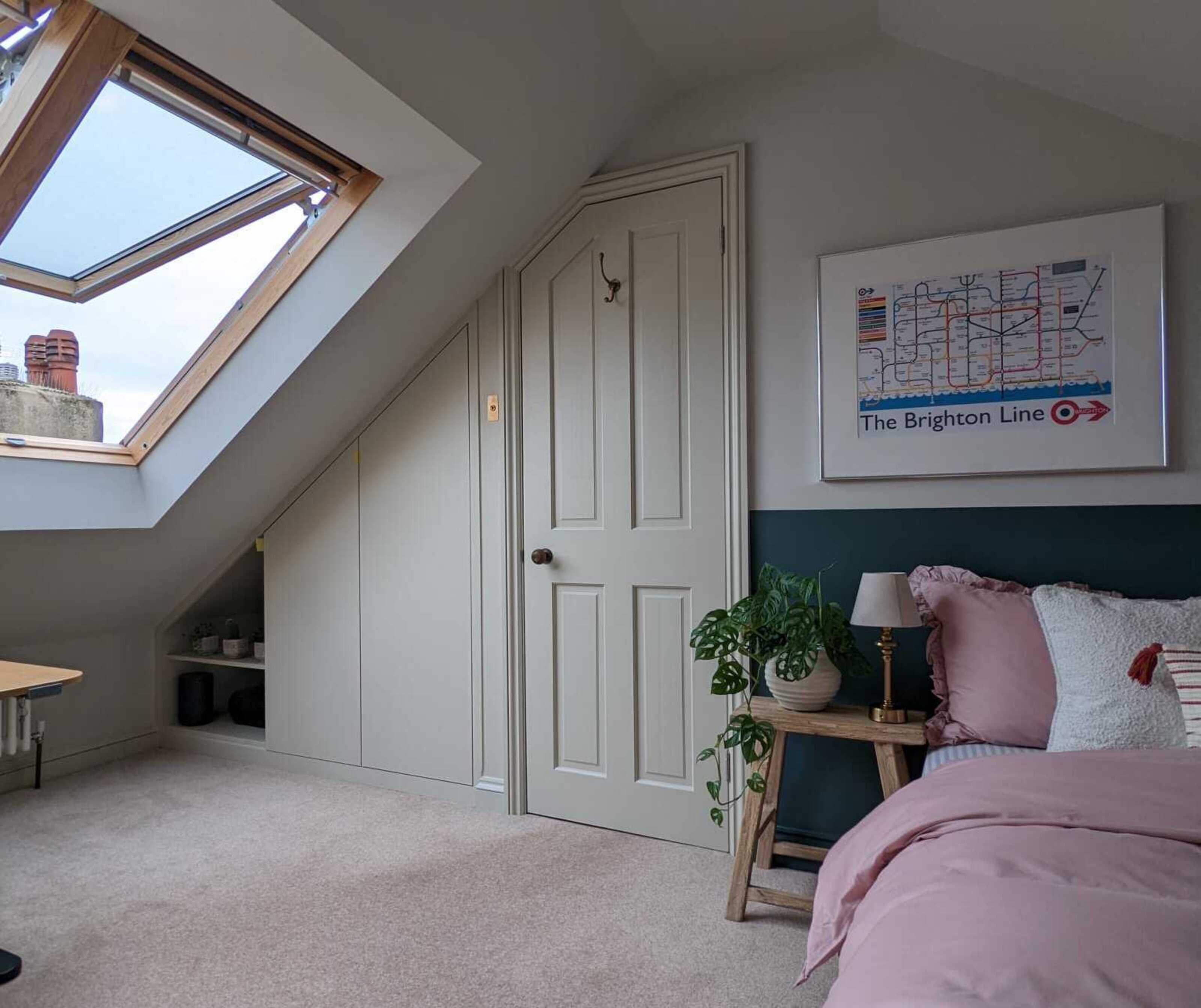 An attic bedroom IKEA hack helped avoid expensive builtins Livingetc