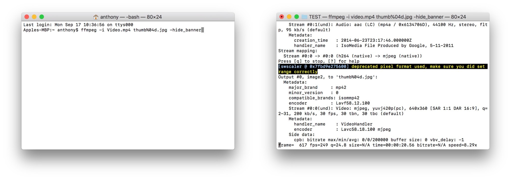 How to extract images frame by frame using ffmpeg on macOS iMore