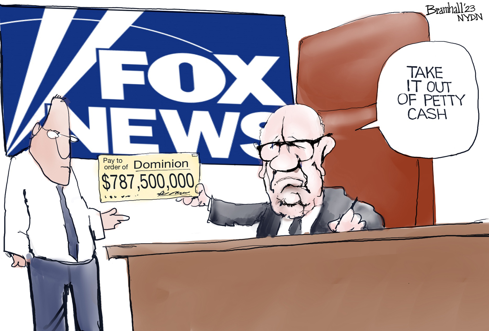 5 costly cartoons about the Fox News settlement The Week