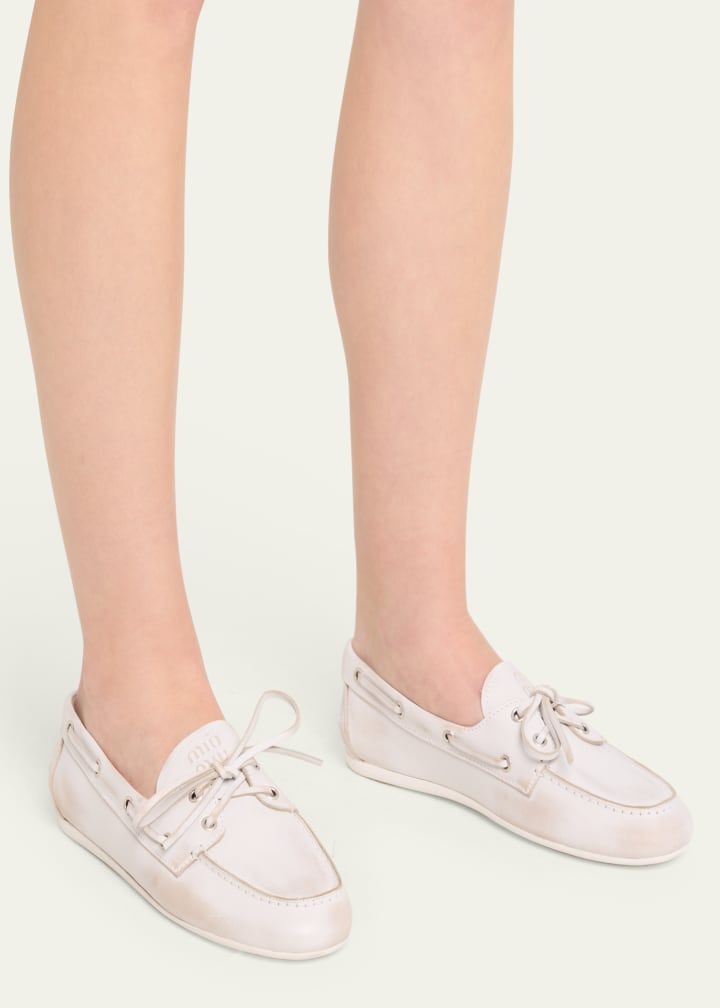 Leather Lace-Up Moccasins