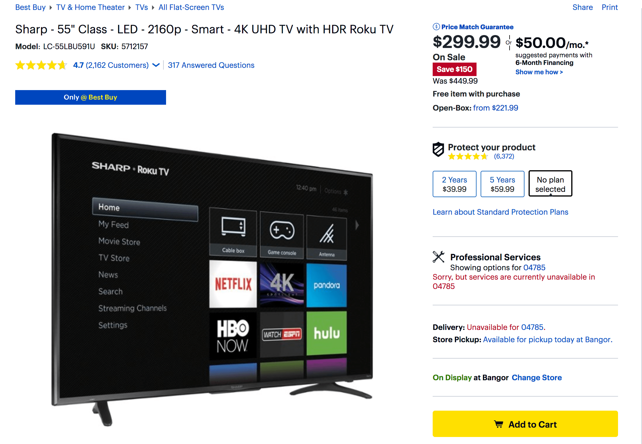 Sharp 50 Inch 4K Tv With Roku / Sharp announces four smart led 4k uhd