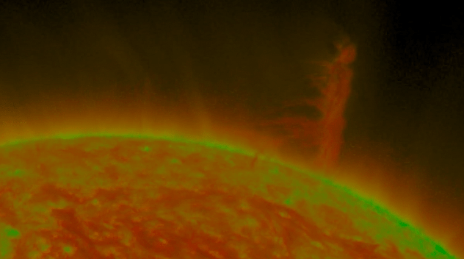 Huge solar tornado as tall as 14 Earths hurls plasma cloud into space