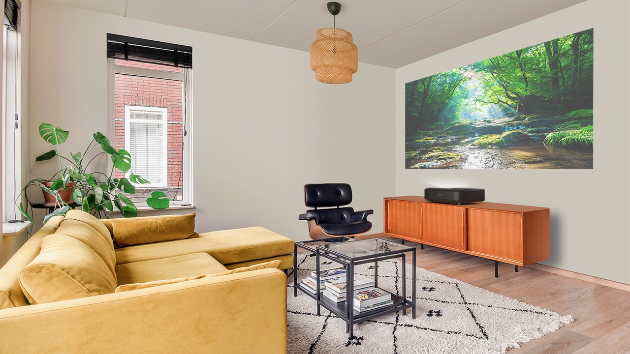 Epson's new ultrashort throw laser projector has Android TV and Yamaha