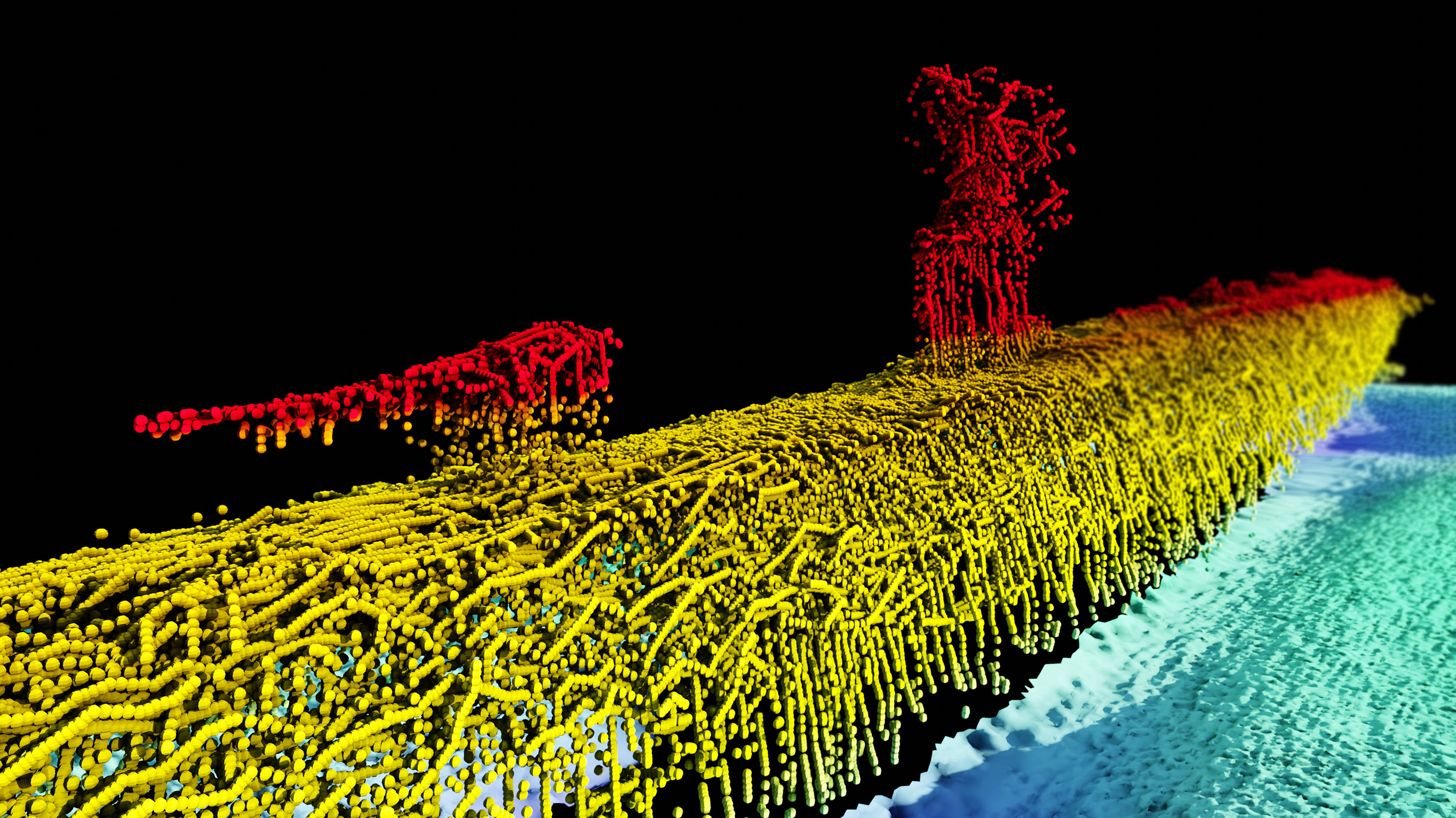 The new survey shows the wreck of the submarine is mostly intact, although some parts of the outer hull are deteriorating after 80 years below the sea.