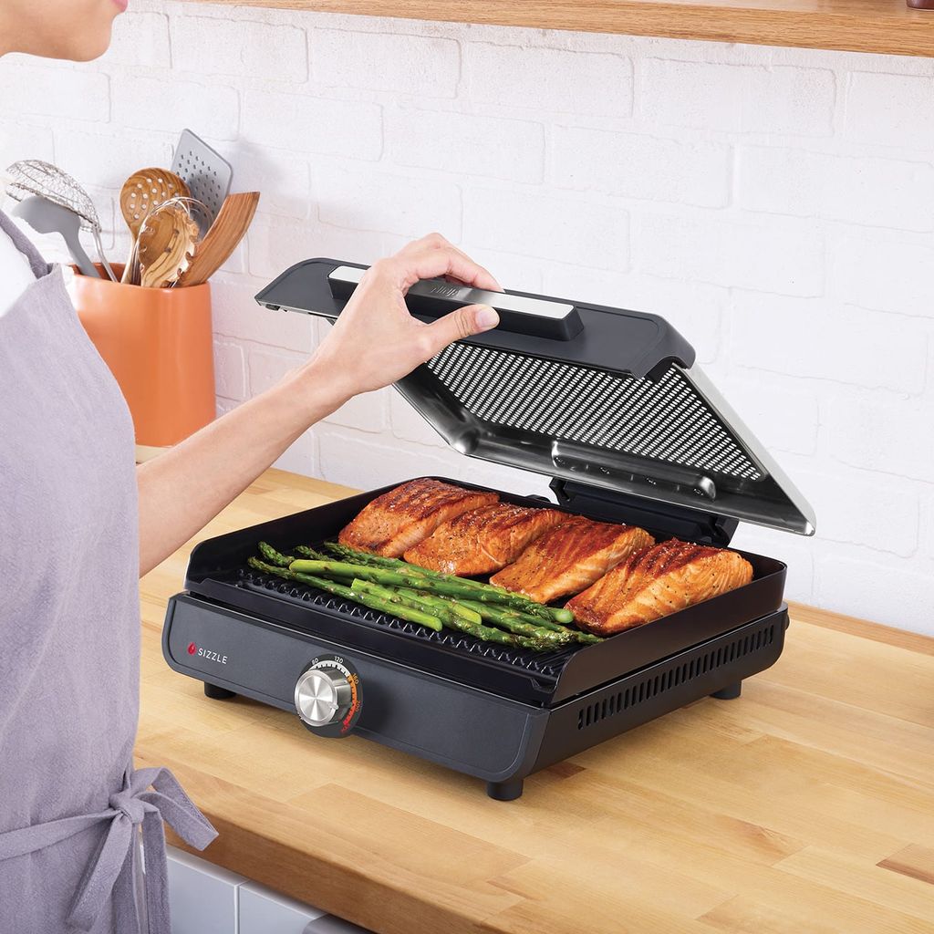 You can now grill indoors with the brand-new Ninja Sizzle and make