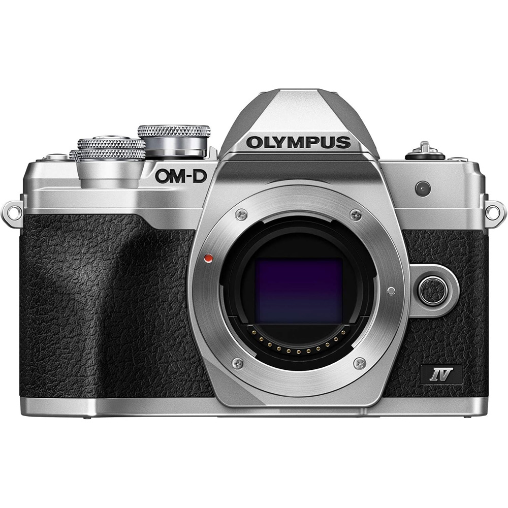 Olympus OM-D E-M10 Mark IV on a white background