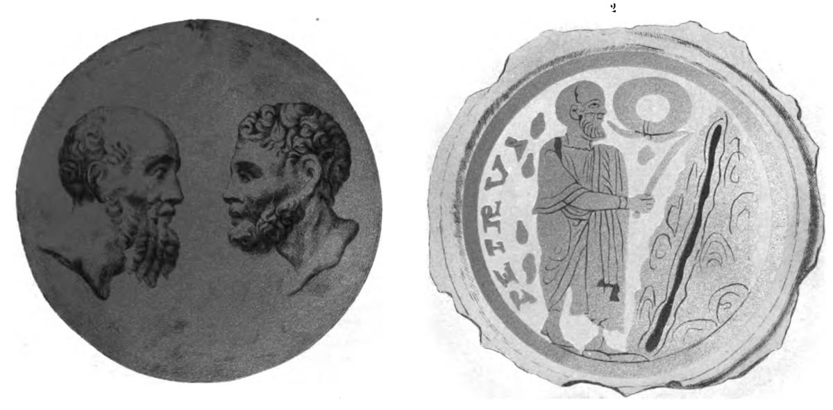 bronze medals from roman catacombs