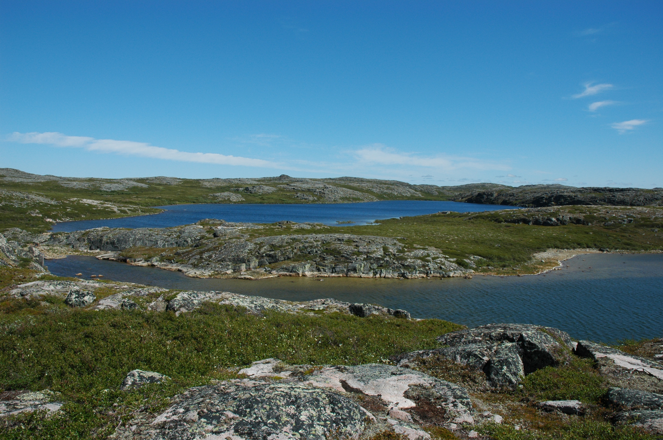 The eastern shore of Canada�s Hudson Bay. The rocks visible here are 2.7 billion years old, but their precursors may have formed some of the earliest crust on Earth.