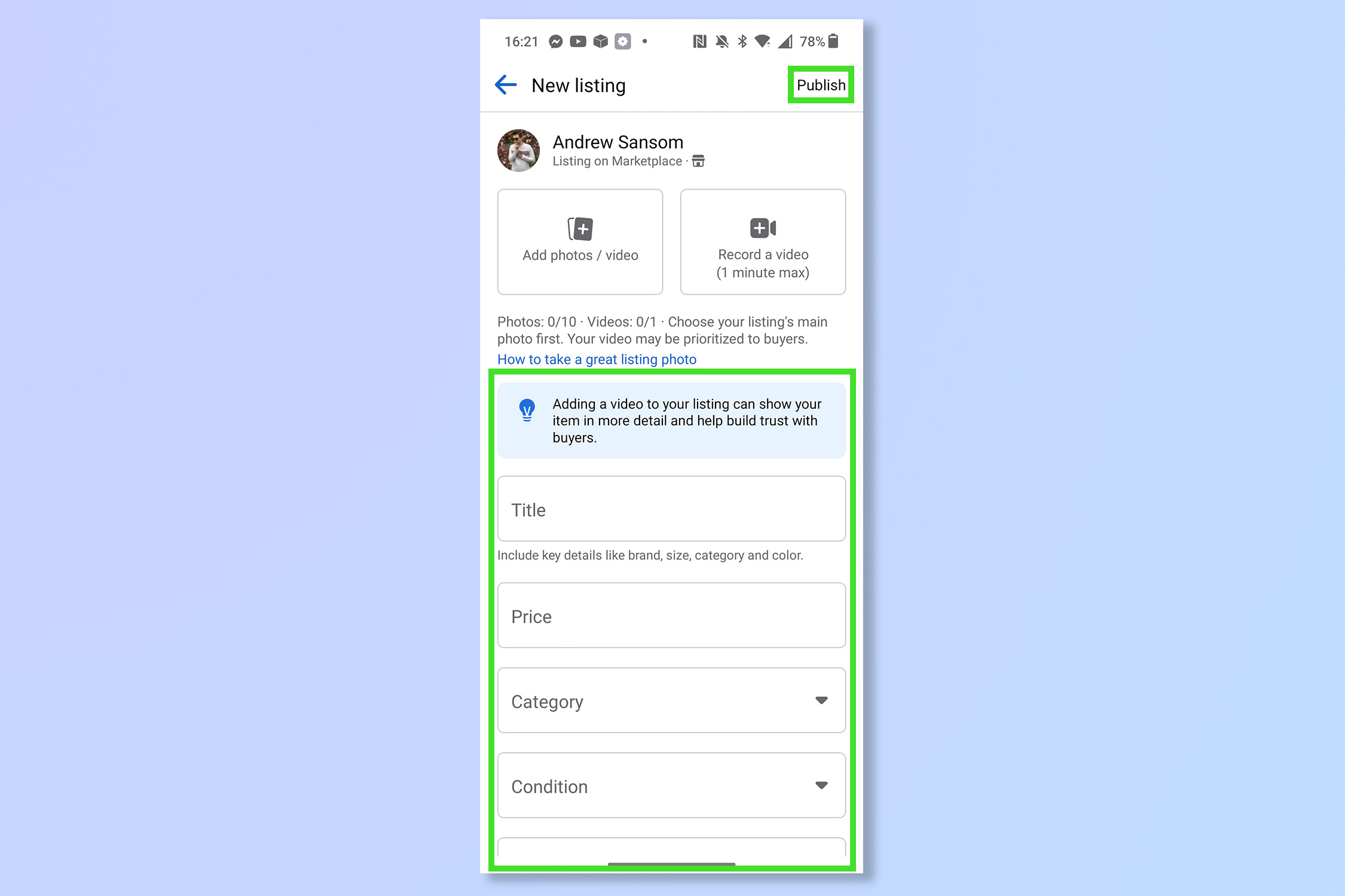 How to sell on Facebook Marketplace Tom's Guide