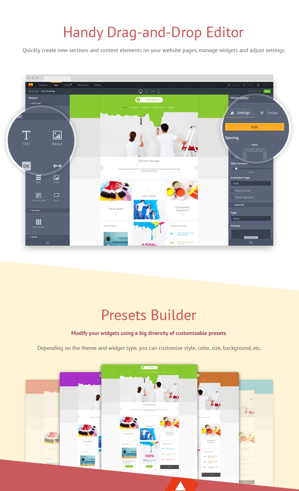 Painting Website Template for Residential Painting Services MotoCMS
