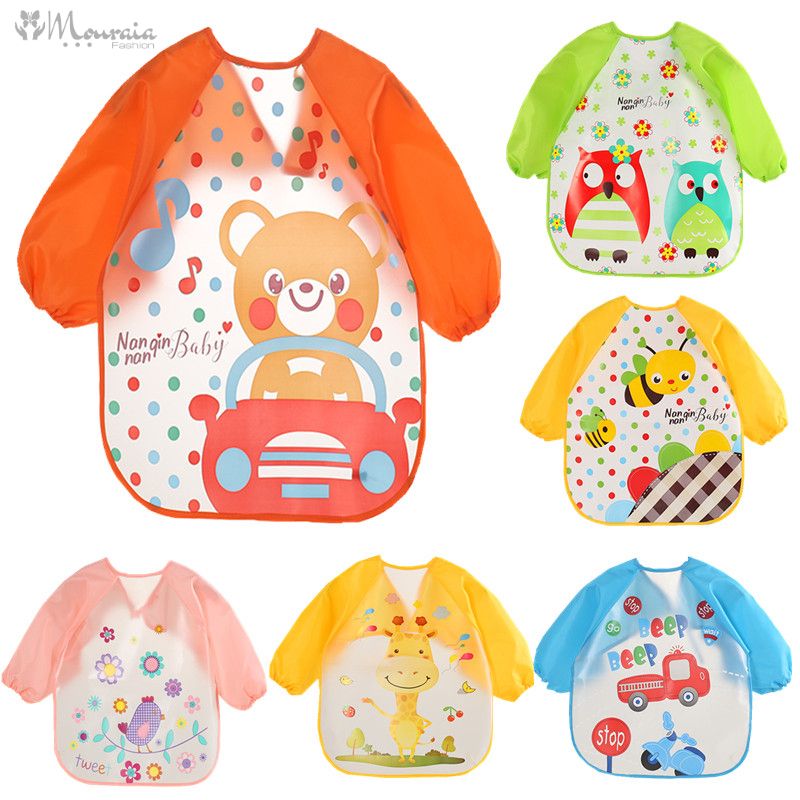 Waterproof Long Sleeve Bib for Babies Mouraia Fashion