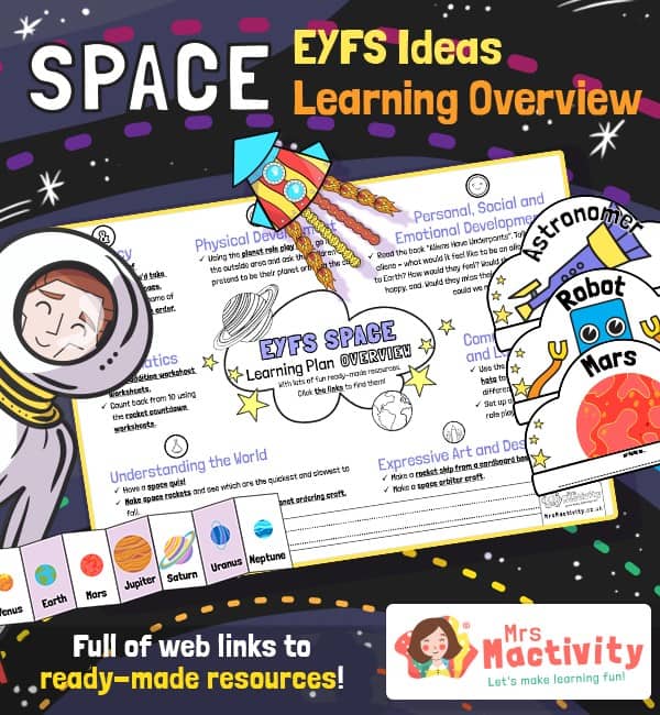 Space EYFS Planning Overview EYFS Space Resources