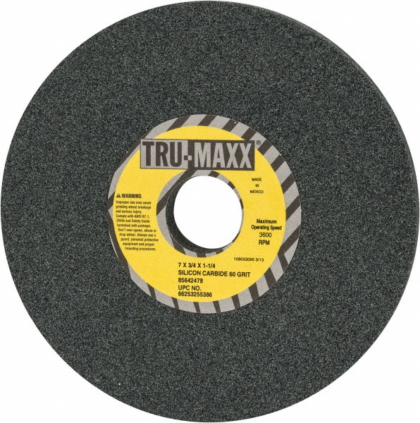TruMaxx Bench & Pedestal Grinding Wheel 7" Dia, 3/4" Thick, 11/4