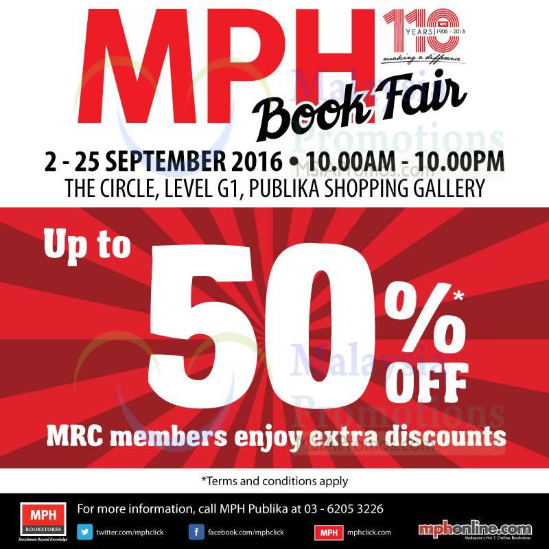 MPH Book Fair at Publika Shopping Gallery from 2 25 Sep 2016