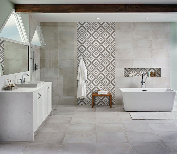 8 EyeCatching Geometric Wall Tile Looks in Classic Marble