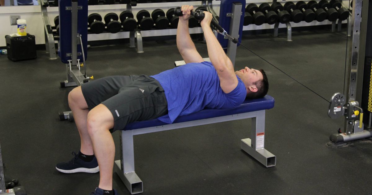 Lying Cable Pullover (Rope Extension) Video Exercise Guide & Tips