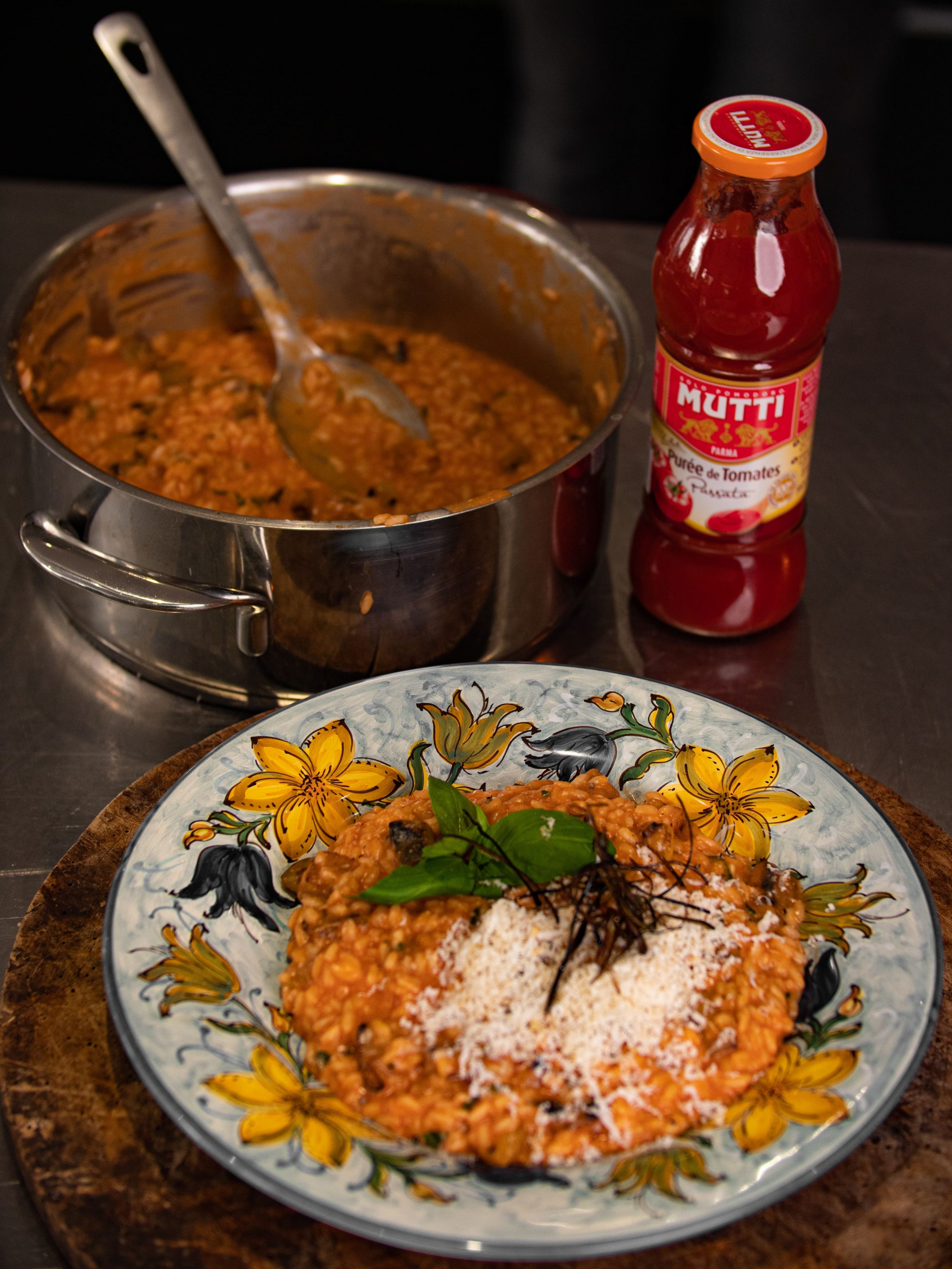 Risotto alla norma du Chef Simone Zanoni Mutti France