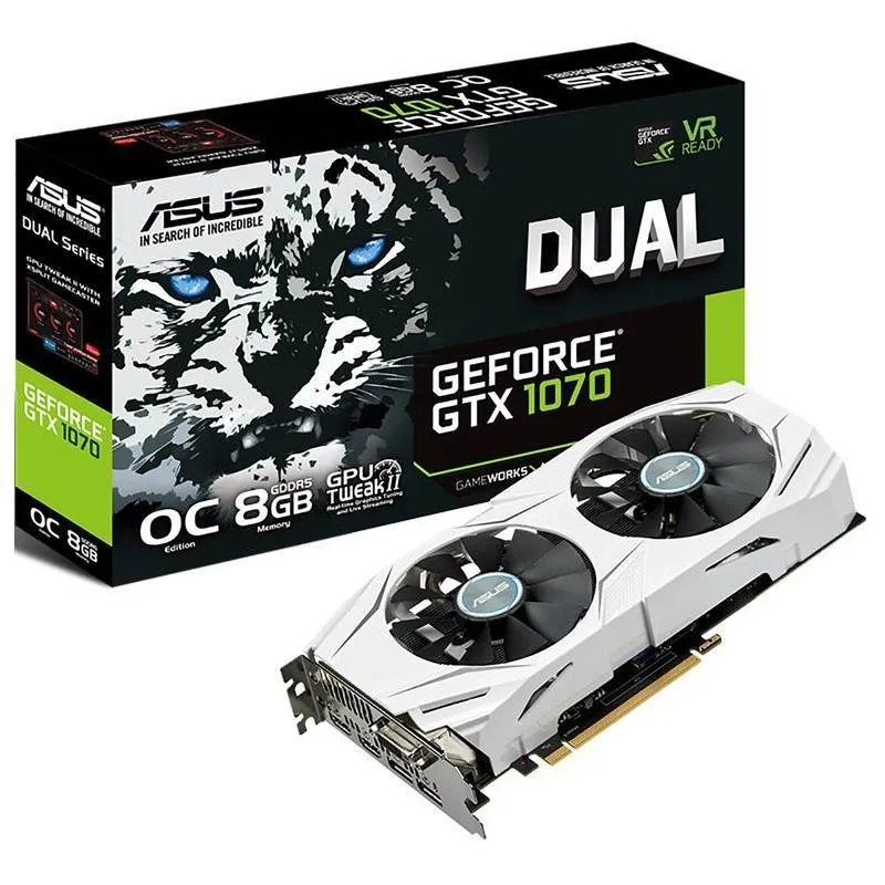 ASUS GeForce GTX 1070 DUAL OC 8GB Video Card DUALGTX1070O8G