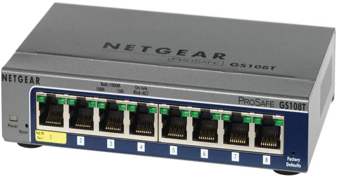Open Box Netgear GS108T Prosafe 8Port Gigabit Smart Switch GS108T