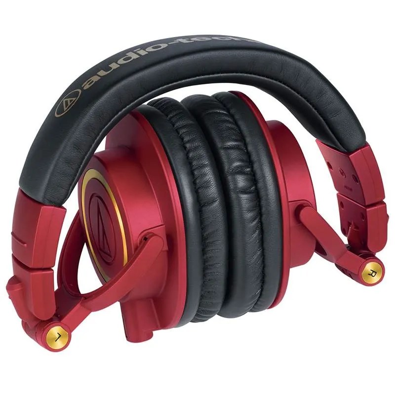 AudioTechnica ATHM50X Limited Edition Professional Studio Headphones Red ATHM50xRD Mwave
