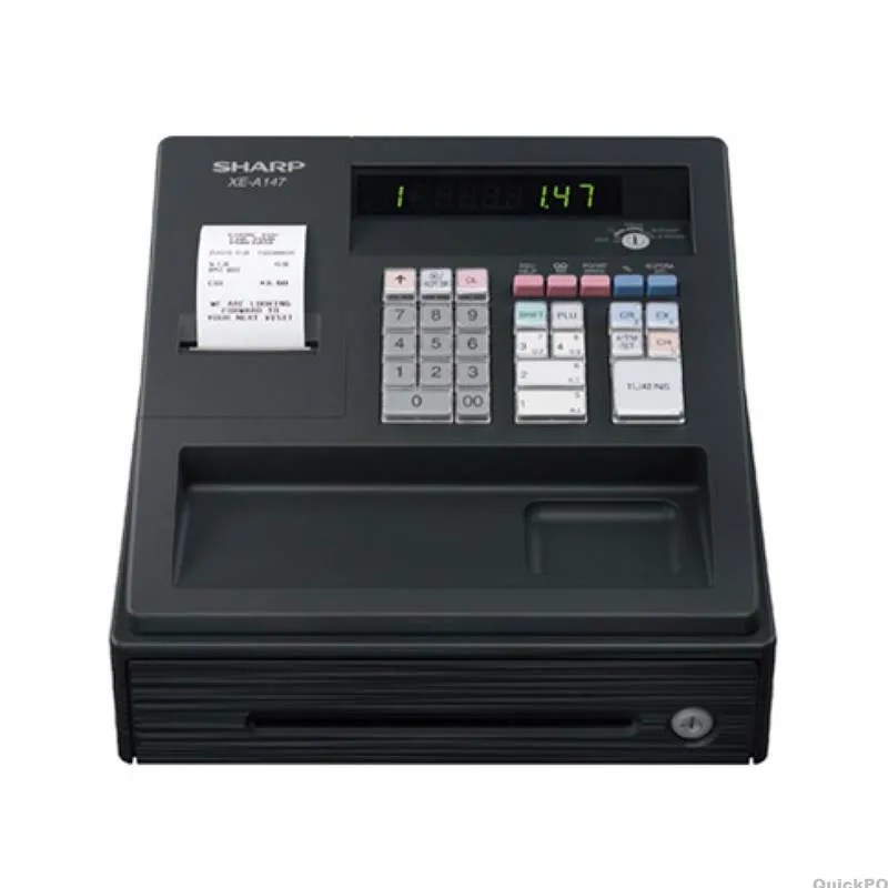 Sharp XEA147BK Entry Level Cash Register Black XEA147BK Mwave