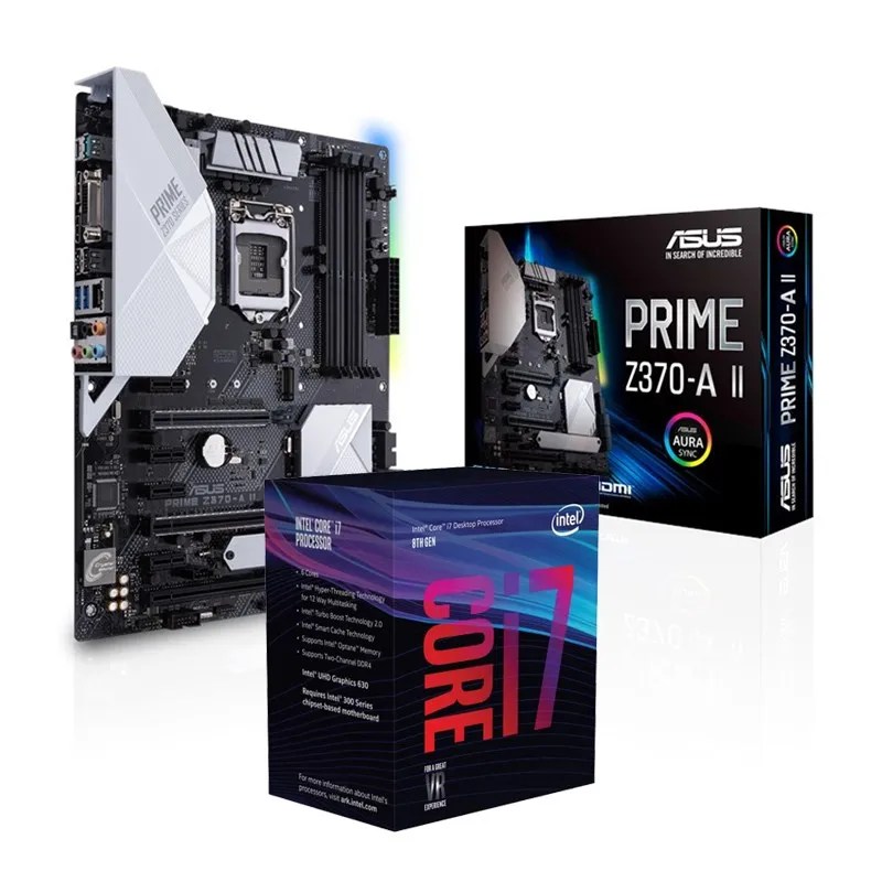 Bundle Deal Intel Core i7 8700 CPU + ASUS PRIME Z370A II Motherboard