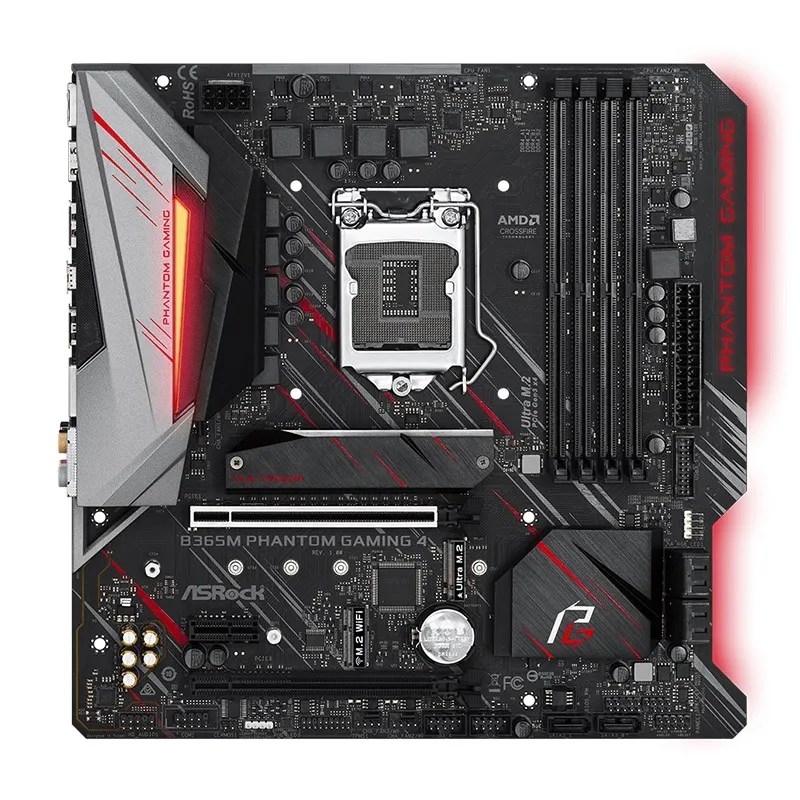 ASRock B365M Phantom Gaming 4 LGA 1151 MATX Motherboard B365M Phantom Gaming 4