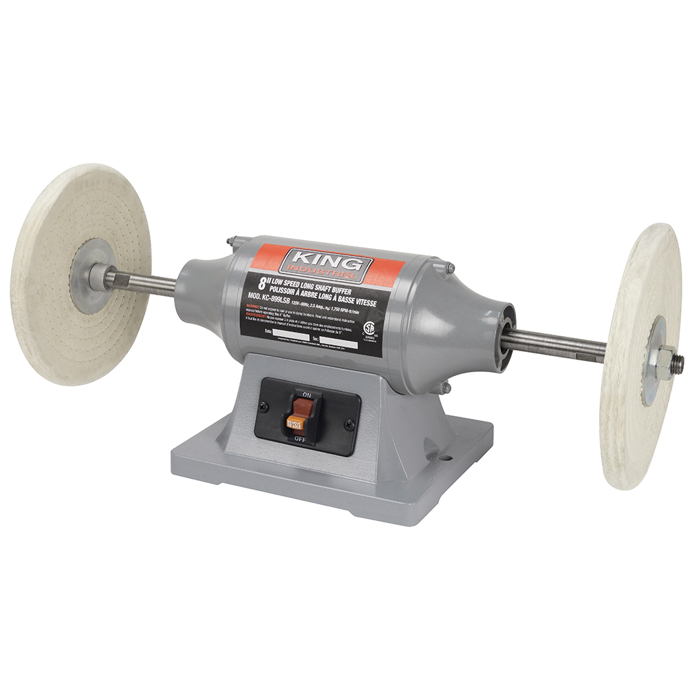8'' LOW SPEED LONG SHAFT BUFFER KING Canada Power Tools, Woodworking