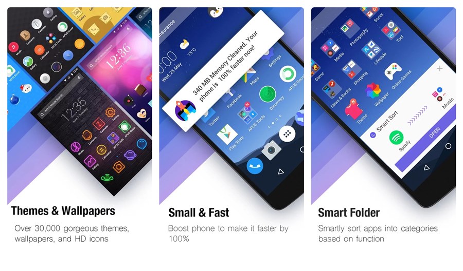 APUS Launcher update adds Hide apps feature, new