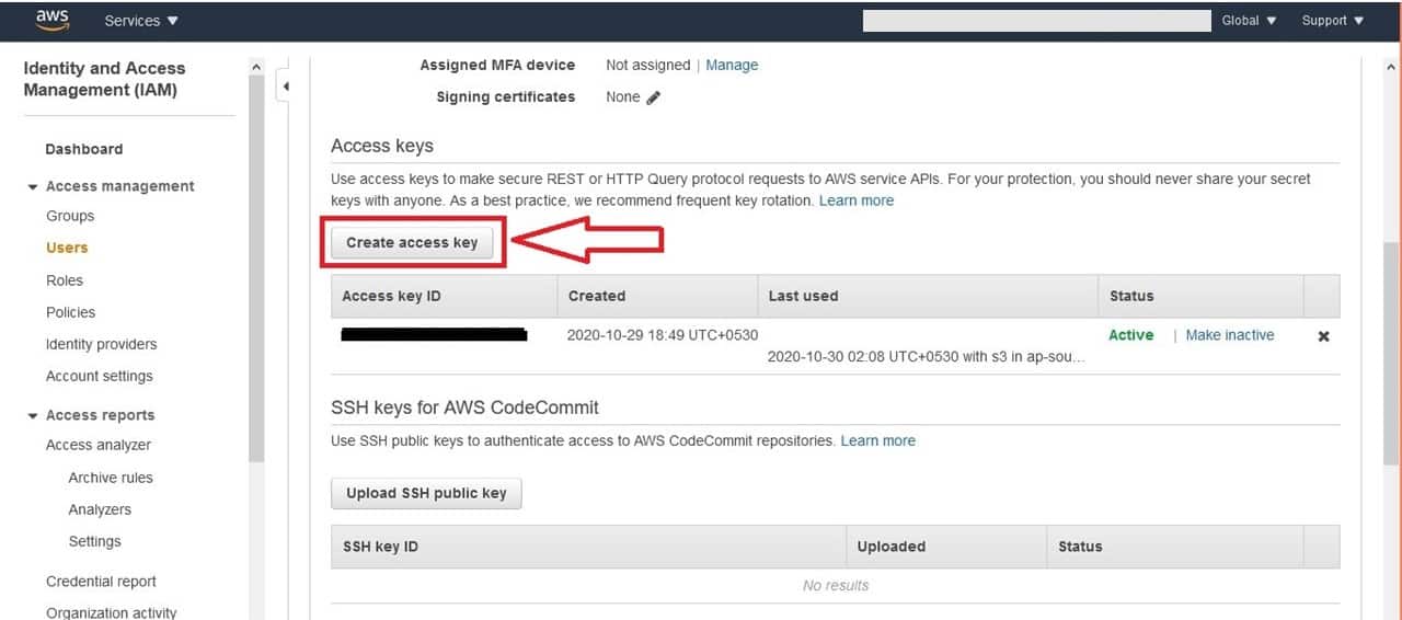 Create AWS Access key ID and secret access key NerdyElectronics