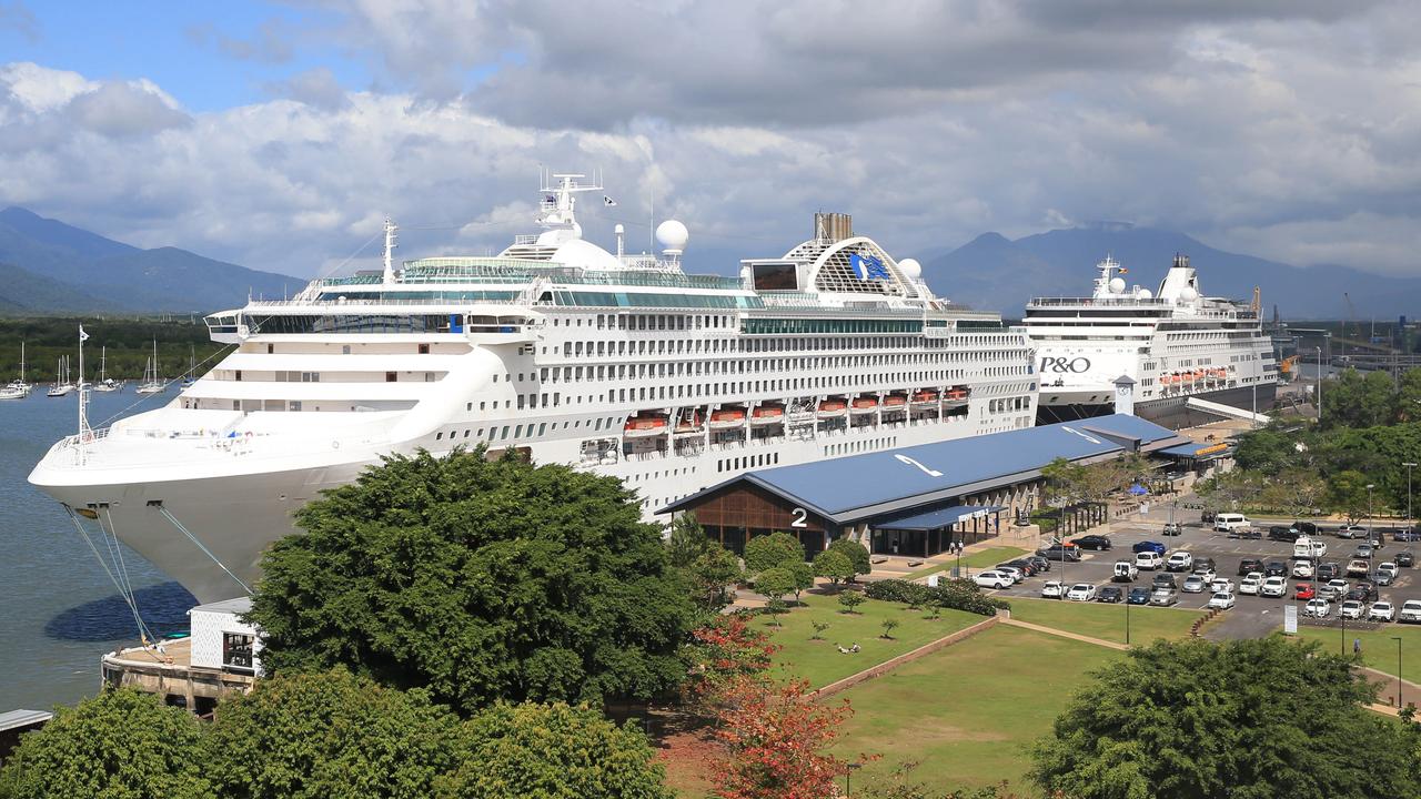 Cairns cruising Pacific Aria, Sun Princess lined up at