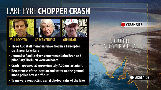 ABC news men Paul Lockyer, Gary Ticehurst, John Bean feared dead in