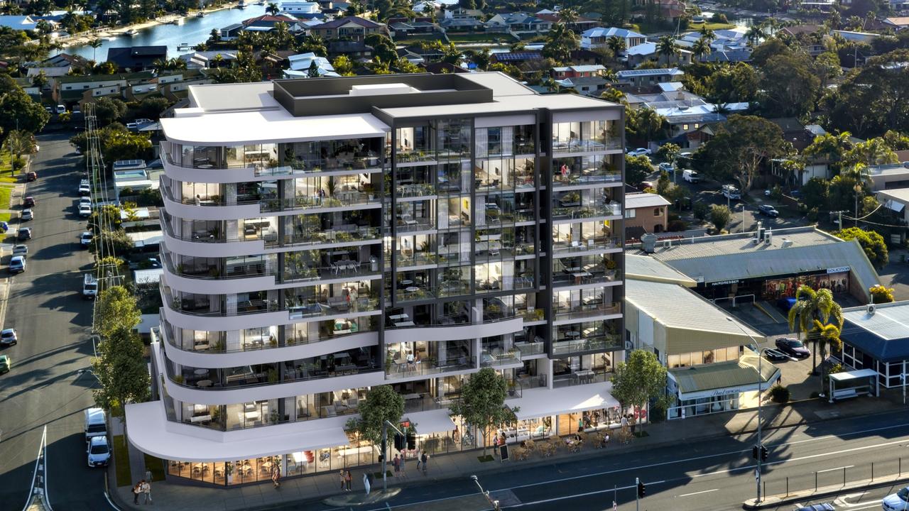Gold Coast apartment building damaged after car slammed into entry Gold Coast Bulletin
