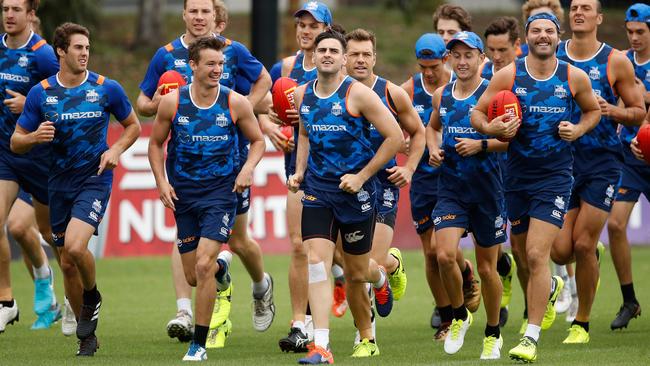 North Melbourne time trial AFL training 201718 off