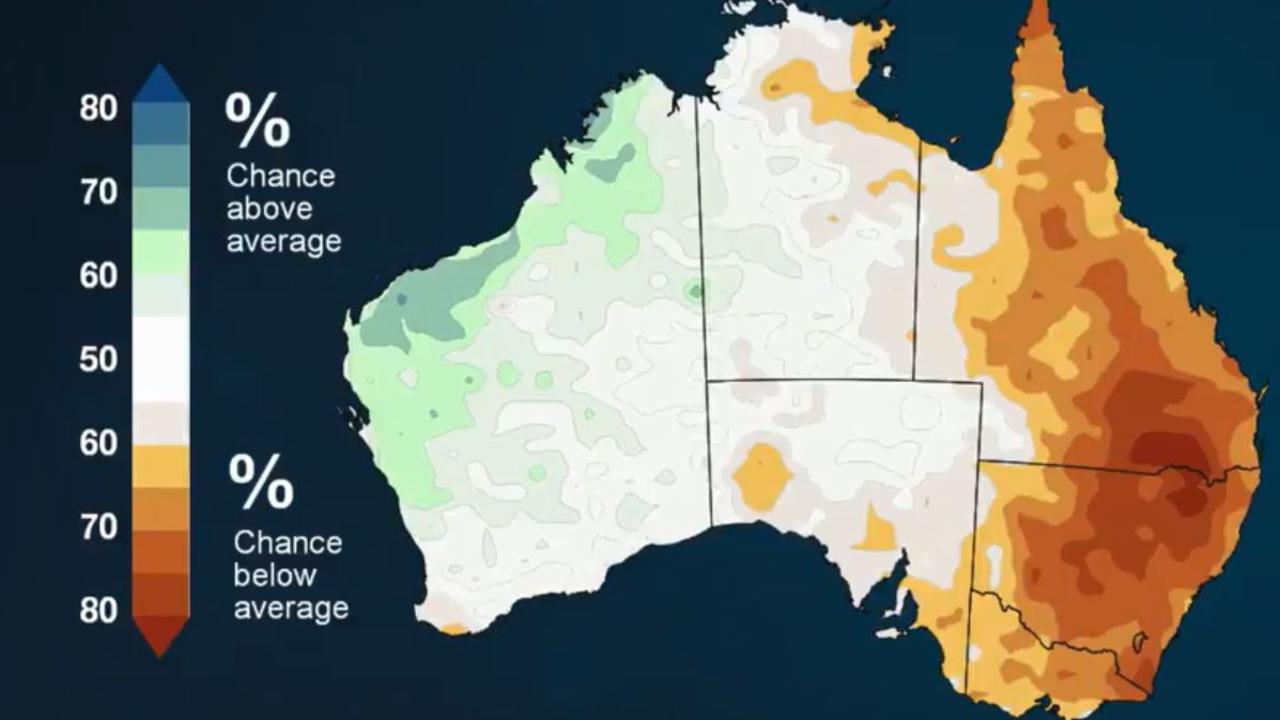 Australia summer weather forecast Hot temperatures, near or below