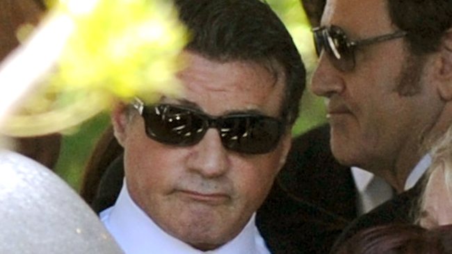 Sylvester Stallone mourns son at funeral
