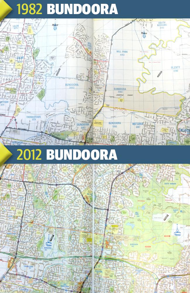 Melways Map Of Melbourne Melway maps show incredible growth in Melbourne’s outer suburbs Leader