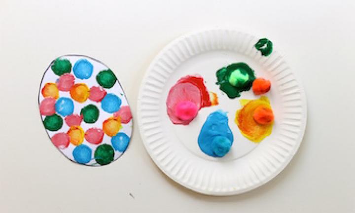 Pom pom Easter egg painting Kidspot